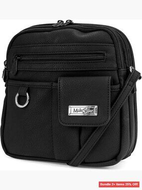 Mini Crossbody Bag with Multiple Pockets Adjustable Strap Travel Organizer